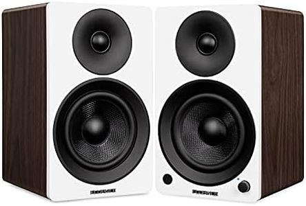 Fluance Ai41 Powered 2-Way 2.0 Stereo Bookshelf Speakers with 5" Drivers, 90W Amplifier for Turntable, TV, PC and Bluetooth 5 Wireless Music Streaming with RCA, Optical & Subwoofer Out (White Walnut)