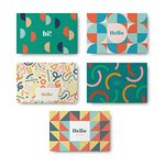 Rileys & Co All Occasion Greeting Cards with Envelopes | 50-Count, 5 Colorful Designs, Blank Note Cards, Perfect for Business, Thank You, Gift Cards, Graduation, Baby Shower