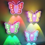 LOFTEK Butterfly Night Light for Kids- Motion Sensor Rechargeable LED Night Light, Color Changing Nightlight with Magnetic Stick-on Wall, Bathroom, Hallway, Bedroom, Home Decor for Christmas, Purple4