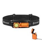 OLIGHT Perun 3 Mini Premium Edition Rechargeable Headlamp 1250 Lumens with Type-c Charging Case, Compact Mini Headlamp with Red Light, Ideal for Outdoor Activities, Lightweight and Versatile-Orange