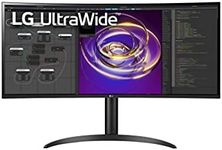 LG 34WP85CN-B 34 Inch QHD(3440 x 1440) Curved Monitor with UltraWide 5ms 60Hz Display, AMD FreeSync, USB Type C, Black