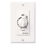 Intermatic FD12HHW 12-Hour Spring-Loaded in-Wall Timer Switch for Auto-Off Control of Fans and Lights with Hold, White