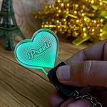 WEHATKE Customized 3D Illusion Heart Rechargable multicolor Light keychain with your name, best use for bag tag, bike, home & office | best gift for family friend & love (Multicolor Light)