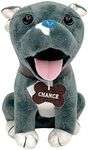 Limited Edition Stuffed Animal Toy, Pit Bull Dog Plush Doll, Based On Children's Book Chance The Blue-Nosed Reindeer