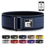 Self-Locking Weight Lifting Belt - Premium Weightlifting Belt for Serious Functional Fitness, Weight Lifting, and Olympic Lifting Athletes - Lifting Support for Men and Women (Large, Midnight Blue)