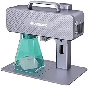 ATOMSTACK M4 Laser Graviermaschine, 2-in-1 Hand- und Desktop 1064nm Infrarot Laser-Gravur, 4K-Präzisionsmarkierung, 12000 mm/s Faserlaser-Markiermaschine für Edelstahl, Schmuck, Metall,70 * 70mm