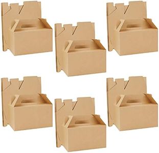 Belle Vous Caja de Chuches para Regalar Marrón (Pack de 24) 16 x 9 x 9 cm - Caja Kraft Lisa Regalitos de Bodas para Cumpleaños de Niños y Niñas, Comida, Baby Shower y Bodas - Cajas para Chuches