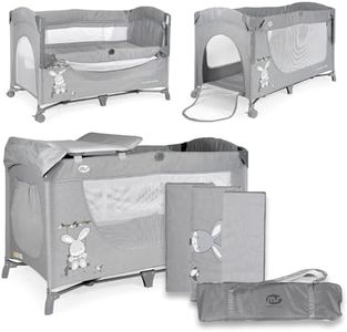 ms Innovaciones Cuna de Viaje + Colecho 630401 - Dos Alturas, Cambiador y Mosquitera -Gris