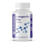 Nutrazen Longevity Pro - Resveratrol, NMN, CoQ10, L-Acetyl Carnitine, ALA, EGCG, Curcumin, L-Camosine, Hyaluronic Acid, Fisetin, Apigenin, Astaxanthin, Spermidine, Lycopene, L-Ergothioneine