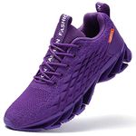 Sport Walking Shoes for Men mesh Breathable Comfort Fashion Athletic Running Shoes Man Runner Sneakers Jogging Casual Tennis Trainers Youth Boys Purple Size 9