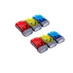 BODYA 6Pcs 3 LED Hand Pressing Flashlight Hand Crank Flashlight, Dynamo Crank Power Wind Up Torch Camping Light Random Color