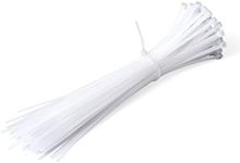 200 Pack Cable Ties, White Zip Ties Inch,Strong Nylon Zip Ties Wraps Multi-Purpose Self-Locking Nylon Plastic Zip Wire Tie for Home,Garden,Office,Travel and Workshop.White/2.5 * 200mm/200pcs