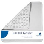 Croydex Rubagrip Square Shower Mat - Secure Grip Suction Cups for a Non Slip Shower Mat with Anti Mould and Anti-Bacterial Additive Made From Natural Rubber, 53x53cm
