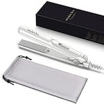 Stylocks Mini Hair Straightener for Short Hair, Small Straighteners Travel Size and Ceramic Plate, Quick and Easy Hair Styling, White.