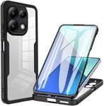 Ephoou 360°All-Inclusive Case for Xiaomi Redmi Note 13 4G (Not 5G), [Built in Screen Protector] Dual Layer Full Body Shockproof Dustproof Clear Phone Case for Xiaomi Redmi Note 13 4G QB-Black