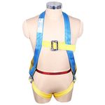 SAFEDOT SDE-02 Eco Class A Full Body Harness with Double Rope Scaffold Hook Adjustable Chest & Thigh Straps Fall Protection Personal Safety Tool