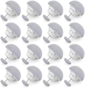 Zalizr 16 PCS Duvet Cover Holding Clips, Mushroom Duvet Pins, Non-Slip Duvet Fasteners for Bed Sheets, Quilts, Cushions & Curtains (2.5 x 3.5 CM/1 x 1.4 in), Grey