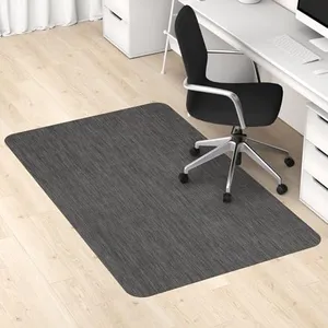 Blvornl Office Chair Mat for Hardwood Floor, 45"x 53" Desk Chair Mat for Hard Wood and Tile Floor, Large Anti-Slip Hard Floor Protector Rolling Chair Mat, PVC Mat Desk Rug for Office Home, Black