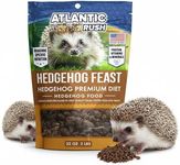 Atlantic Rush Hedgehog Feast Premium Food - 2lb Resealable Bag of Hedge Hog Delite- Small Critter Supplies Hedge Hog Food - Hedgehog Treats- Sourced & Made in The USA