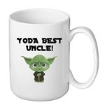 Funny 15 Ounces Uncle Coffee Mug - Yoda Best Uncle Mug, Funny Uncle Birthday Gift