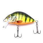 EVERBAY DORADO Wobbler Fishing Lure-Artificial Hard Crankbait-Fishing Tackle, Topwater Life-Like Swimbait for Trout Perch Pike Zander Catfish Chub Barbel Trolling in Freshwater, Floating - LAKE 5cm P