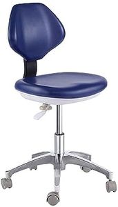 Dental Medical Chair for Dentist Doctor's Stool Adjustable Mobile Chair PU Leather Black(14#)