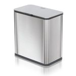 Glad Roomate Under Counter Trash Can - Space Saving Stainless Steel Waste Bin with Dual Lid and Clorox Protection - Small Trash Can for Kitchen Cabinet, Under Sink, or Bathroom, 1.5 Gallon (6L)