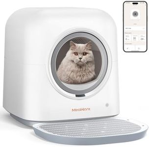 MeoWant Self Cleaning Cat Litter Box LR01, APP Control Automatic Litter Box for Multi Cats, Odor-Free Smart Cat Litter Box with Mat & Liner