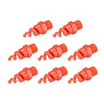 uxcell Spiral Cone Atomization Nozzle, 1/4BSPF PP Sprinkler, 8 Pcs