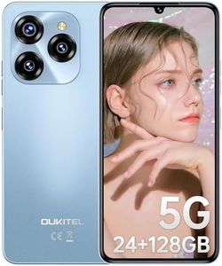 OUKITEL C50 Smartphone 5G Android 14 2024, 24GB+128GB/1TB Telefono, 6.8" HD+ Cellulare, 50MP Telefoni, Dimensity 6100+ Cellulari, 5150mAh Telefono Cellulare, Dual SIM Smartphone, Face ID/GPS/OTG, Blu