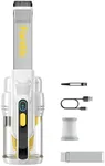 Fanttik Cruise V9 Car Vacuum Cleaner Suction Power with 15000Pa Handheld Vacuum Cordless with Extension Tube & LED Display & Light, Cordless Portable Mini Vacuum for Home Car Cleaning, White