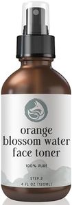 Orange Blossom Water Face Toner - 100% Natural Daily Facial Toner, Alcohol-Free for Sensitive Skin Acne and Breakouts - Best to Tone Tighten and Clear Pores - 120mL/4.oz by Foxbrim
