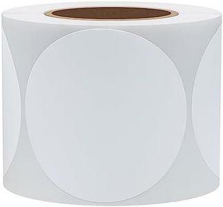 Hybsk White Color Coding Dot Labels Round Semi Gloss Paper Stickers Adhesive Label - DO NOT Support Printing(2 inch)