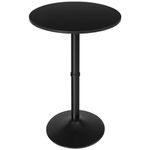 HOOBRO Round Bar Table, 89 cm Tall Pub Table, Cocktail Table with Base, Stable Counter Table with Non-Slip Base, Bar Height Table for Living Room, Kitchen, Cafe, Black BB57BT01