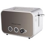 Russell Hobbs 2 Slice Distinctions Toaster (Countdown to ready, Extra wide & long slots, 6 Browning levels & Defrost/Reheat/Cancel, Lift & Look feature, 1600W, Stainless Steel & Titanium) 26432