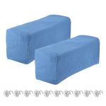 sourcing map 2pcs Stretch Armrest Covers for Chairs/Sofas, Couch Arm Covers with Twist Pin, Furniture Protector Slipcovers for Sofa Chair Recliner Denim Blue