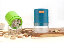 Solitude High Precision Dry Fruit Cutter & Slicer Effortless Slicing with Built-in Storage Convenience with 4 Blades for Almonds, Cashews etc (Stainless Steel, 1 Piece)