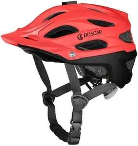 Bosoar Mountain Bike Helmet,Adult Cycling Helmet with Camera Mount and Detachable Visor for Men Women Youth,Suggested Fit 55-61 Cm