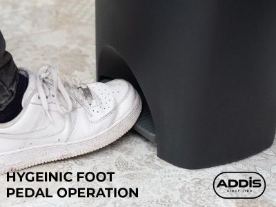 Addis 50L Pedal Bin – Grey Metallic Kitchen Waste Bin