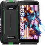 DOOGEE S41 Plus Rugged Smartphone 2024, 8GB RAM+128GB ROM/TF 1TB Rugged Phone, 6300mAh Mobile Phones, 5.5" HD+ Display Android 13 Phone, IP68 Waterproof Phone Unlocked/Dual SIM 4G/NFC/OTG/GPS -Green