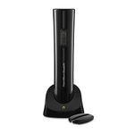 Hamilton Beach 76610 Electric Wine Opener, Foil Cutter, with Charger, Cordless, Portable Design, One, Black