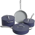 Ciarra Beyond Cookware Set Nonstick Pots and Pans Set Induction Hob Pots Set with Lid Including 24cm Dutch Oven 26cm Frying Pan 28cm Saute Pan 20cm Saucepan, Compatible with All Stovetops, Blue