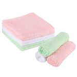 Lanjue 6 Pack Flannel Face Cloth, 12 x 12 Inch Soft Bamboo Face Cloth Face Towels Reusable Facial Clean Cloth Baby Wash Cloth for Women Kids Adult Spa Sport Beauty Routine