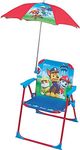 FUN HOUSE Paw Patrol Children's Folding Chair with Parasol, Steel, Blue, 38 x 8 x 50 cm