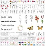 30 Sheets Womens Temporary fake Tattoos tattoo for Women Teen cute Pattern