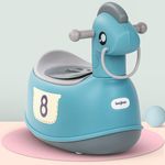 Baybee Ponyta Potty Seat for Kids, Baby Potty Training Seat Chair with Cushion Seat, Closing Lid, Support Handle and Removable Bowl | Toilet Seat for kids | Baby Potty Seat for 0 to 5 Years (Green)