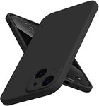 EGOTUDE Silicon Soft Case Camera Protect Microfiber Lining Cover for iPhone 13 (Black)