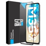 SupCares Military-Grade Gorilla Tempered Glass Screen Protector for Samsung Galaxy M35 (6.6 Inch) With Installation Kit | Edge to Edge Coverage | Black