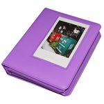 FotoCart 64 Pockets Mini Film Photo Album for Fujifilm Instax Mini LiPlay 11 9 8 7s 70 90 Link Instant Camera 3 Inch Polaroid Picture Name Card Holder (Dark Purple, 64 Photo Album)