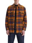 Levi's Men's Jackson Worker Shirt, Jonty Plaid Desert Sun, XL